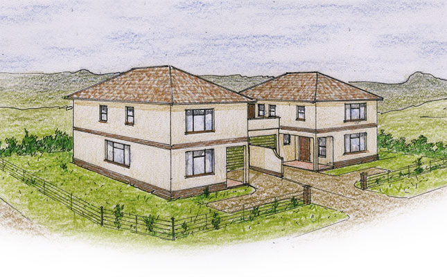 Two-bedroom double storey flats