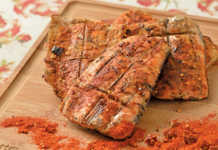 Sizzling red-hot fish braai