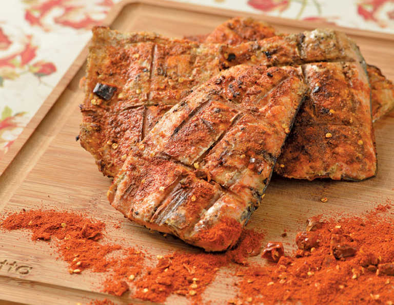 Sizzling red-hot fish braai Sizzling red-hot fish braai