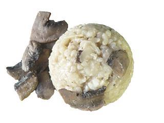 Brandy and mushroom risotto