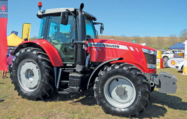 Impressive line-up of tractors at the Nedbank Eston Show