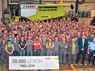 Claas Lexion celebrates milestone