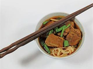Slow simmered pork  with spring onions & anise