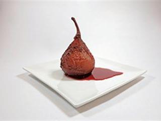 Pears in red wine