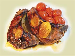 Thick lamb chops with syrup, Scotch & ginger Thick lamb chops with syrup, Scotch & ginger