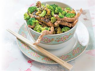 Stir-fried beef & broccoli