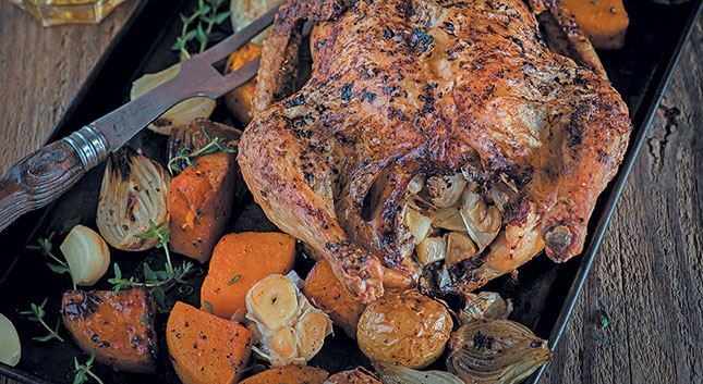 Chicken roasted in beer Chicken roasted in beer