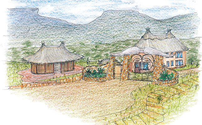 Zulu-style tourist cottages Zulu-style tourist cottages