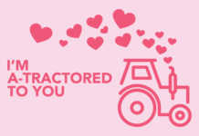 Valentine's day card for farmers