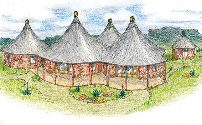 Traditional Lesotho guesthouse Traditional Lesotho guesthouse