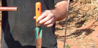 Use a trowel for digging soil