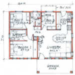 Tuscan-style 3 bedroom home sketch