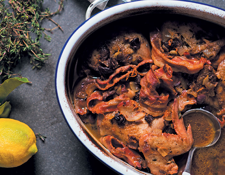 Hearty chicken casserole with dates & olives Hearty chicken casserole with dates & olives