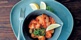 Gnocchi in a prawn & tomato sauce