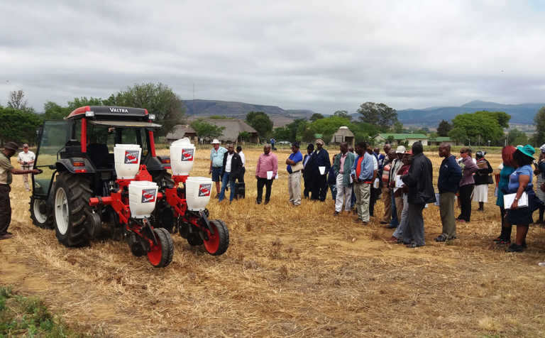 Developing farmers learn about conservation agriculture