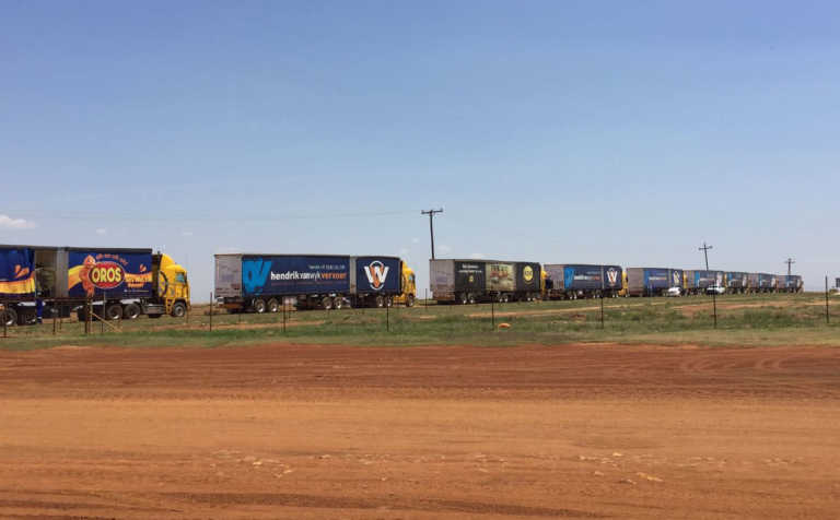 30-truck convoy delivers feed to drought-stricken farmers