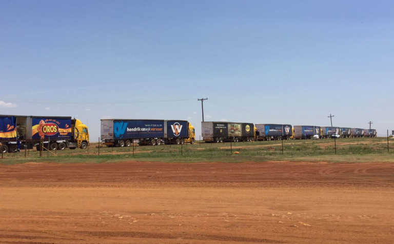 30-truck convoy delivers feed to drought-stricken farmers 30-truck convoy delivers feed to drought-stricken farmers