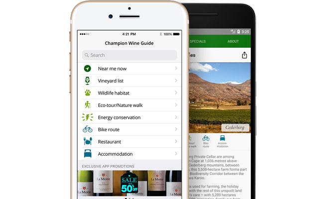 Explore Conservation Champion wine farms with new app