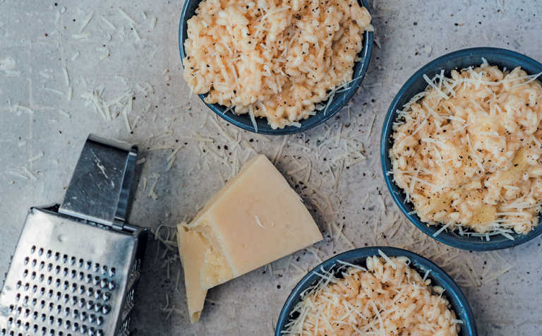 Heavenly risotto with smoked mozarella