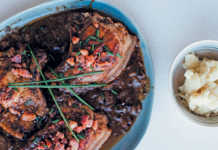 Pork chops with white wine