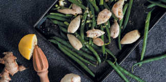 Calamari and green bean salad