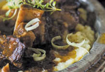 Slow-cooked oxtail with burnt sugar