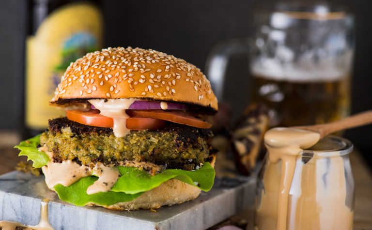 Israeli-inspired chickpea burgers