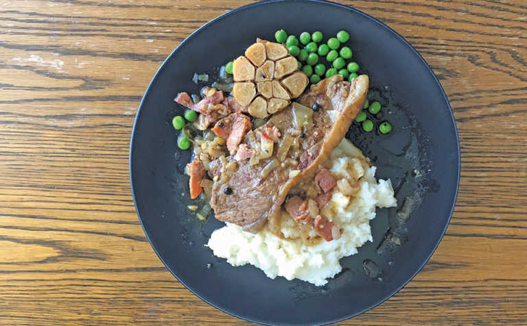 Beef, bacon and onion pot roast