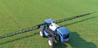 New Holland self-propelled, front boom sprayer model