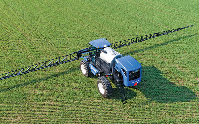New Holland’s self-propelled, front boom sprayer model