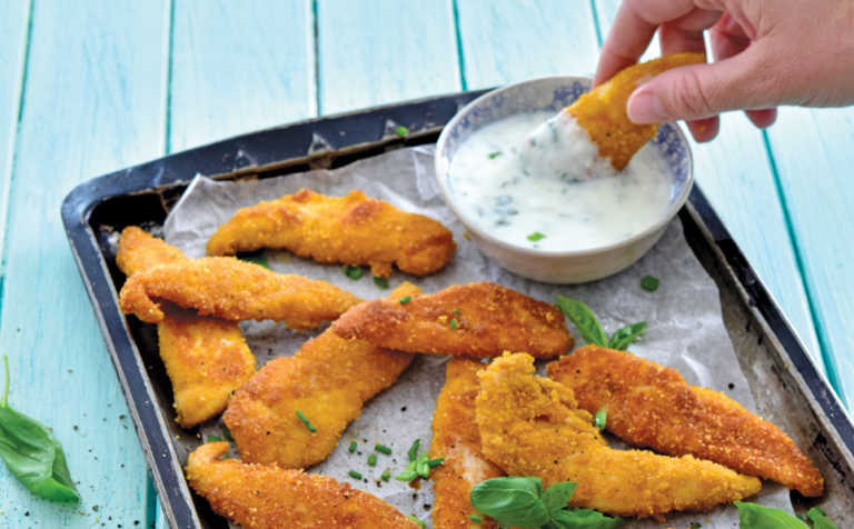 Chicken tenderloins and dip Chicken tenderloins and dip