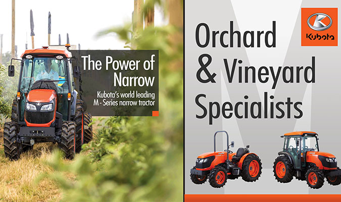 Why Kubota are the leaders in vineyard and orchard tractors