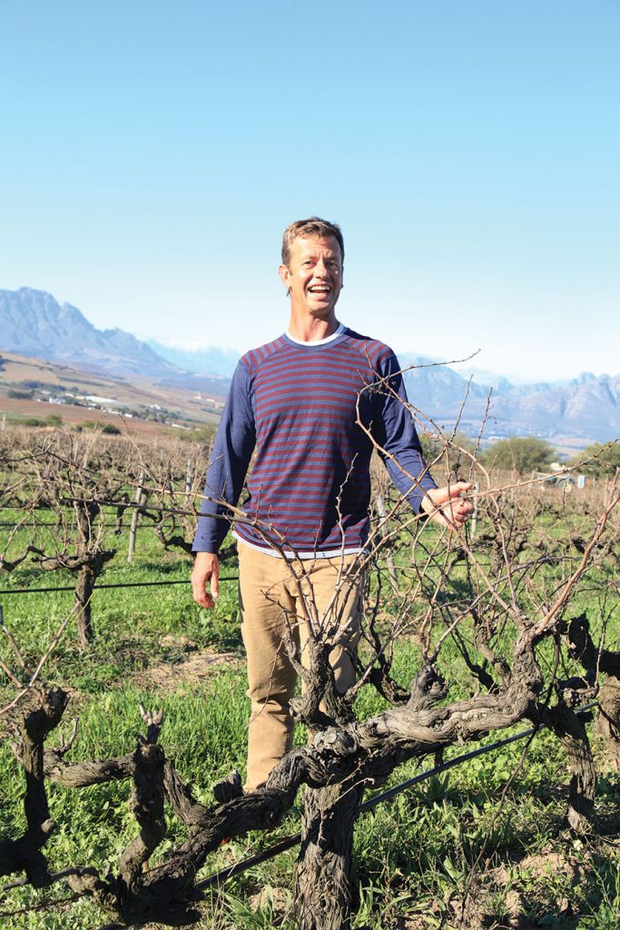 Johan Reyneke produces organic and biodynamic wines on his farm near Stellenbosch.