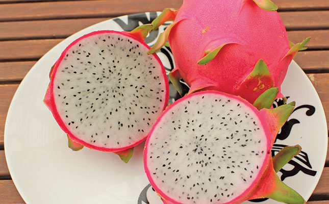 Dragon fruit flesh can vary from white to crimson