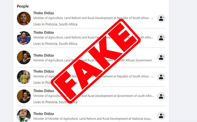 Fraudsters scam public with fake Didiza Facebook profiles Fraudsters scam public with fake Didiza Facebook profiles