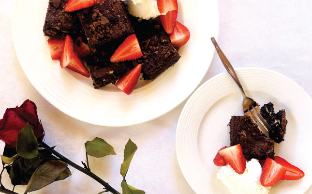 Double-chocolate brownies Double-chocolate brownies