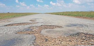 dilapidated roads in South Africa