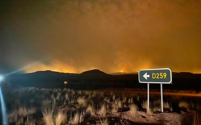 100 000ha already destroyed in wildfire underway in Namibia