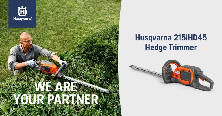 Hedge trimming with the ‘silent’, powerful Husqvarna 215iHD45