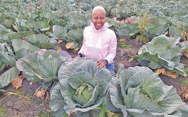 Cabbage farmer Koketso Baloyi Mofokeng