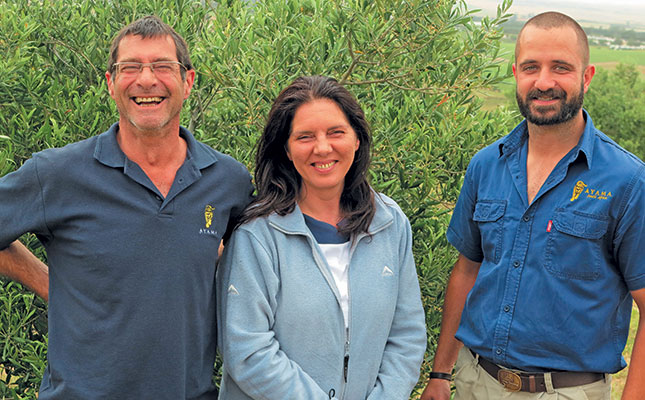 Owners-Attilio-Dalpiaz-and-Michela-Sfiligoi-with-farm-manager-Kallie-x
