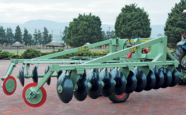 The ridger closes up for transport.