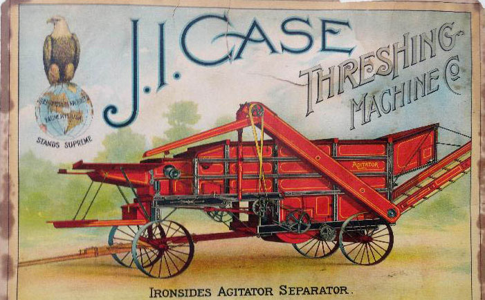 One of Jerome Case’s early threshers.