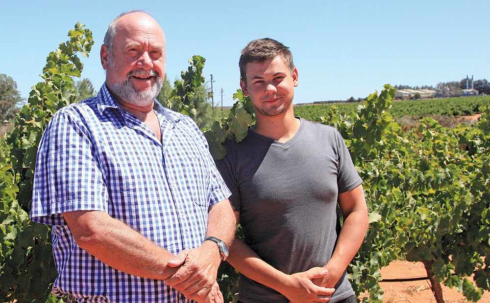 Willem van Zyl (left) and his son, Eric