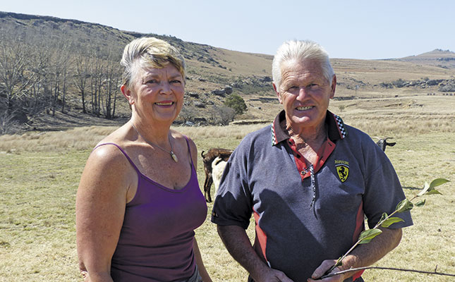 Fiona Lees and John Schenk on Ulva farm.